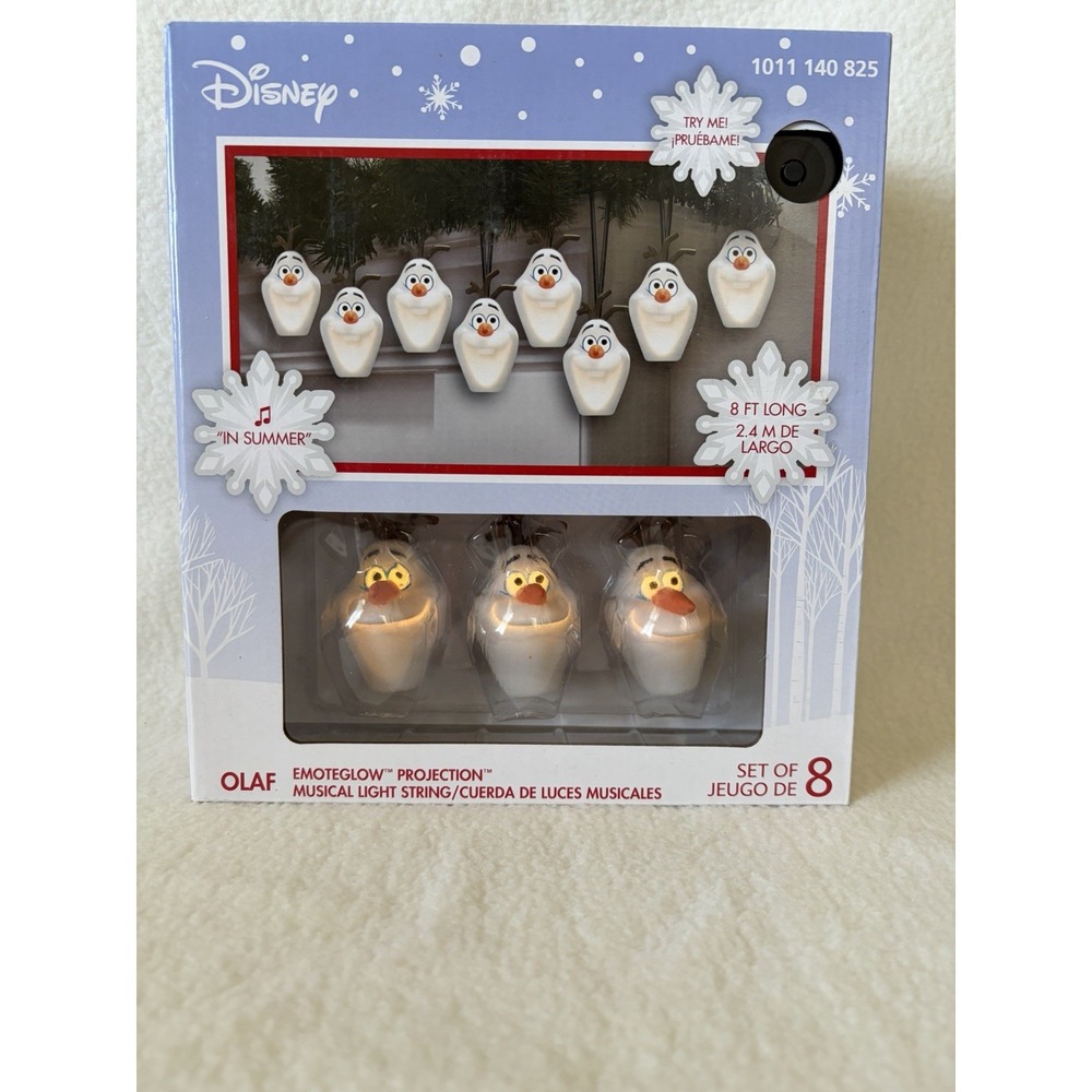 Disney Frozen Olaf Musical String Lights 8 ft "In Summer" Brand NEW